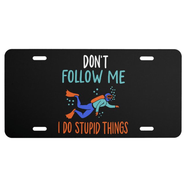 Scuba Diver Scuba Diving License Plate (Front)