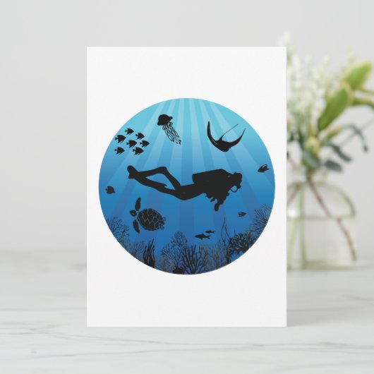 Scuba Diver Sealife Underwater (Standing Front)