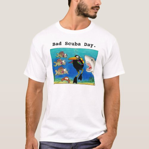 Scuba diver shark week funny tee shirt