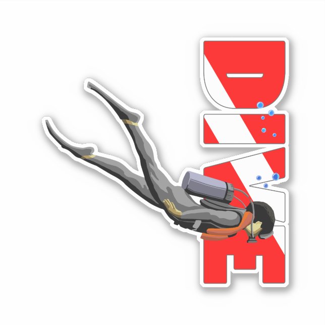 SCUBA Diver Sticker (Front)