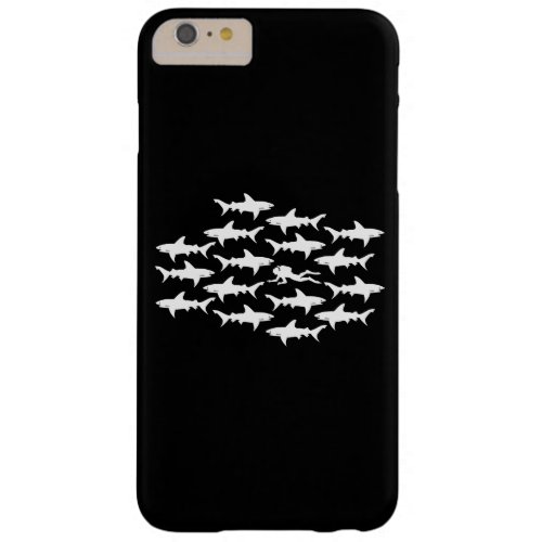 Scuba Diver Swimming with a School of Sharks Barely There iPhone 6 Plus Case