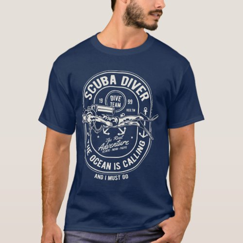 Scuba Diver the Ocean is Calling T_Shirt