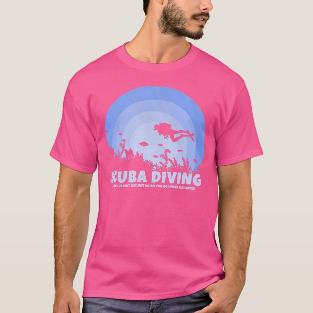 Scuba Diver The Sky Is Not The Limit Scuba Diving T-Shirt (Front)