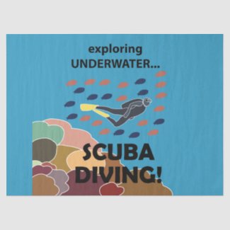 Scuba Diver Tissue Paper