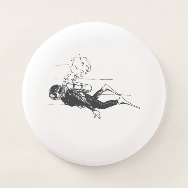 Scuba Diver Wham-O Frisbee Flying Disc (Front)