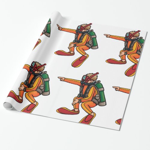 Scuba Diver Wrapping Paper