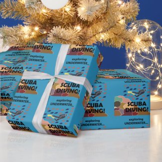 Scuba Diver Wrapping Paper