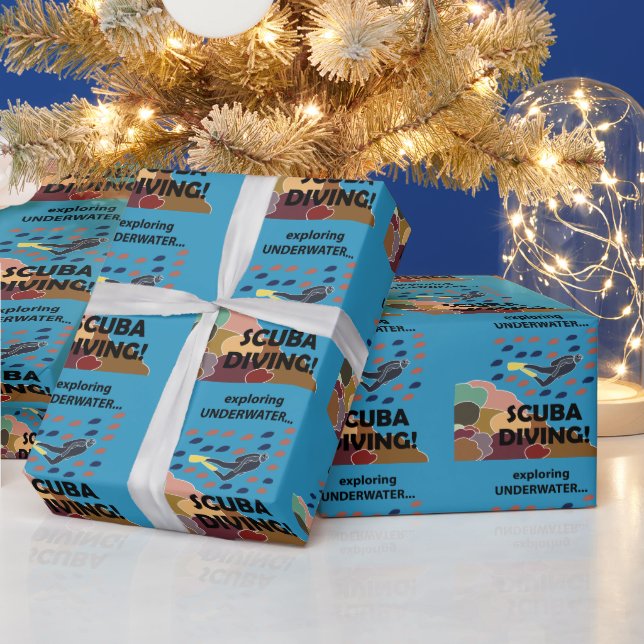 Scuba Diver Wrapping Paper (Holidays)