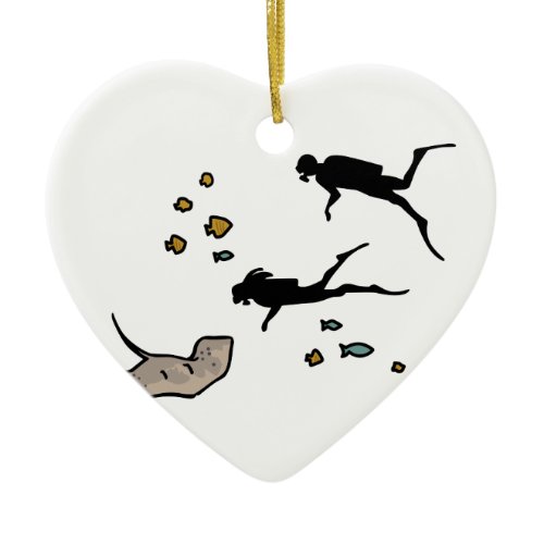 Scuba Divers Ceramic Ornament