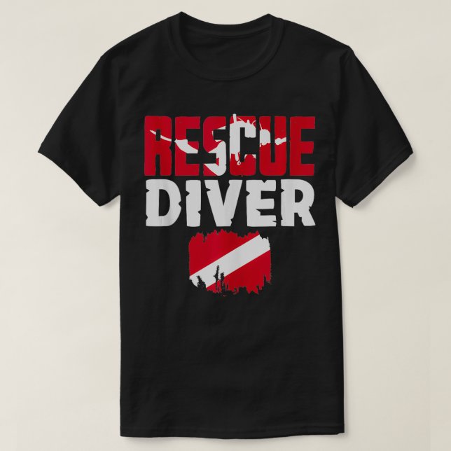 Scuba Divers Certified Rescue Diver  1  T-Shirt (Design Front)