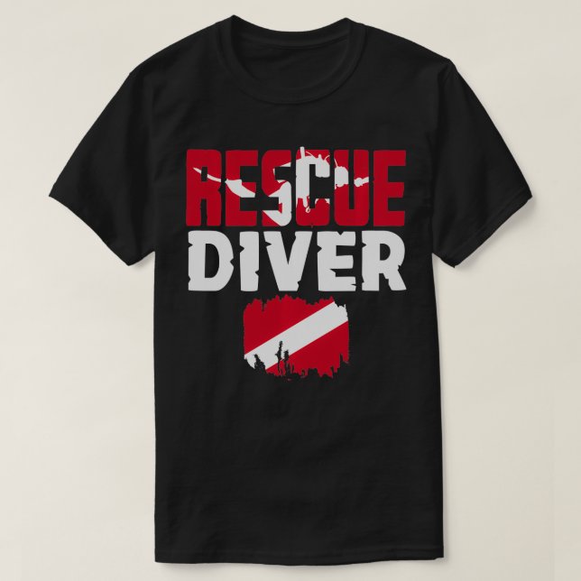 Scuba Divers Certified Rescue Diver  T-Shirt (Design Front)