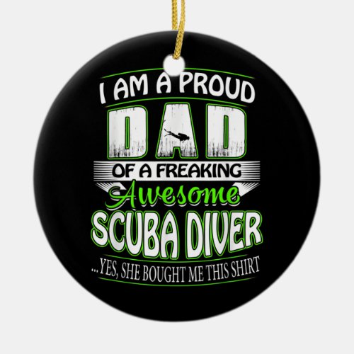 Scuba Divers Dad Froms Daughtier Essential Ceramic Ornament