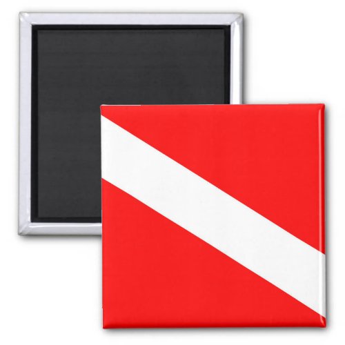 scuba divers flag diagonal network dive symbol magnet