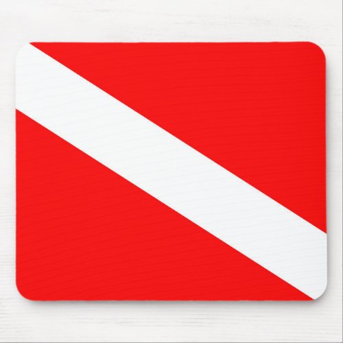 scuba divers flag diagonal network dive symbol mouse pad