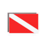scuba divers flag red diagonal dive symbol car magnet