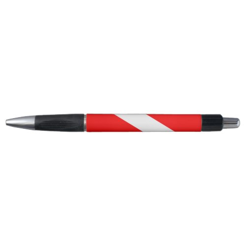 scuba divers flag red diagonal dive symbol pen