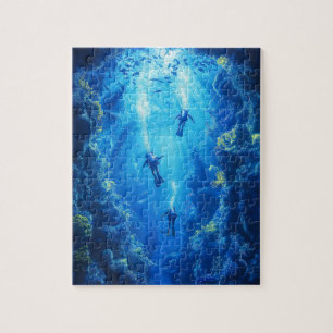 Scuba Divers, Underwater Scene Jigsaw Puzzle