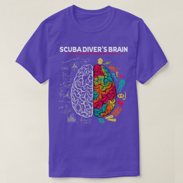 Scuba Diverx27s Brain T-Shirt (Design Front)