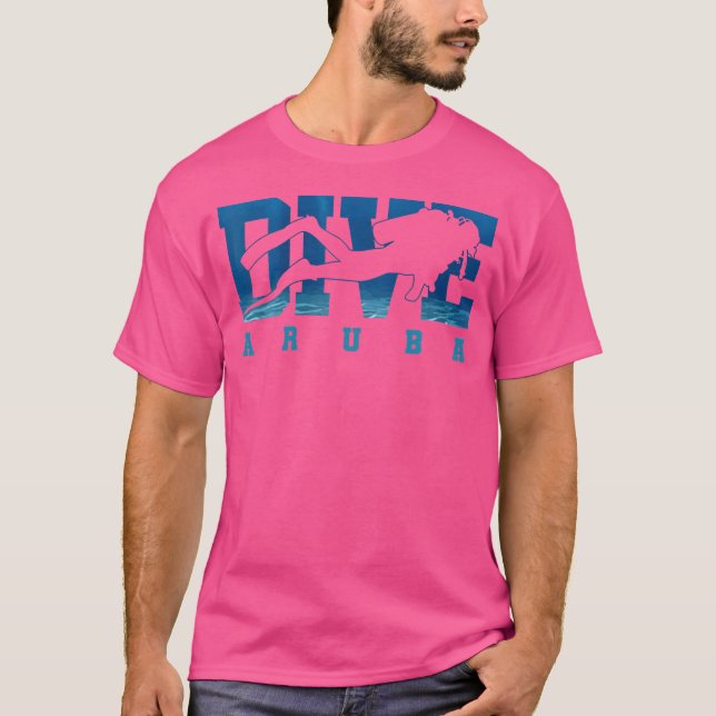 Scuba Diving Aruba Caribbean Islands Souvenir Dive T-Shirt (Front)