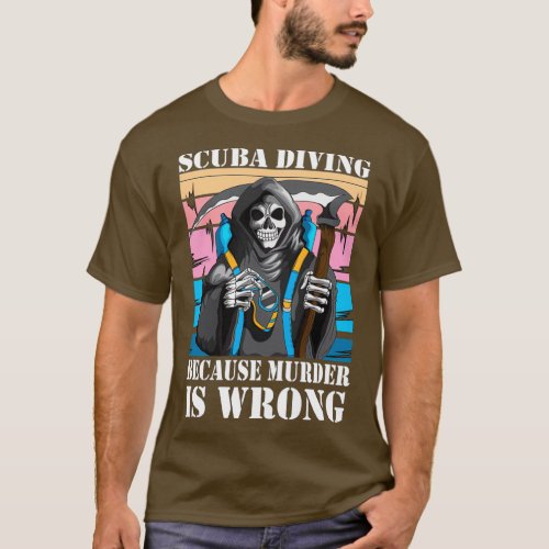 Scuba Diving Bape Murder Is Wrong Snorkeling T_Shirt