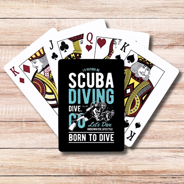 Scuba Diving Born To Dive | Sports Poker Cards (Creator Uploaded)