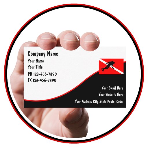 Customizable Scuba Diving Business Cards