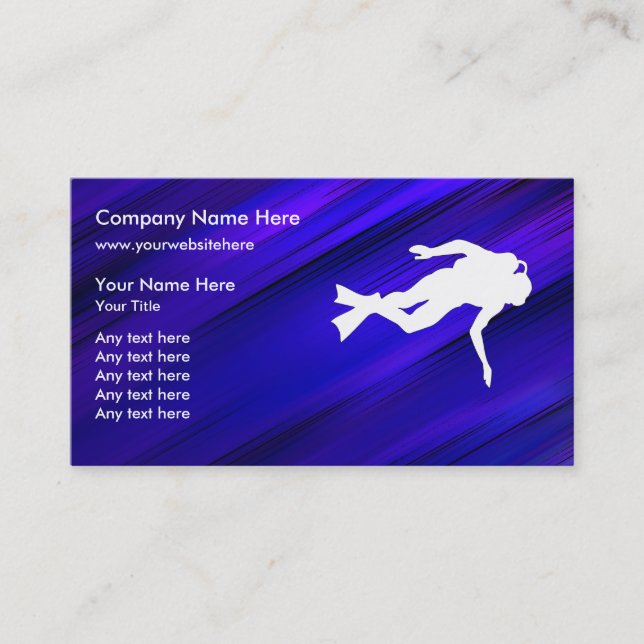 Scuba Diving Business Cards Template (Front)