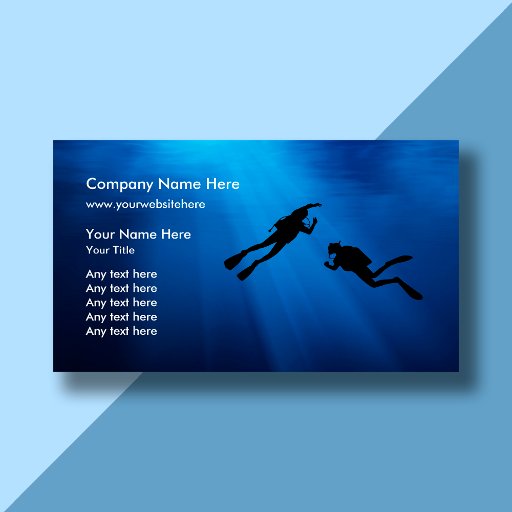 Customizable Scuba Diving Business Cards Template