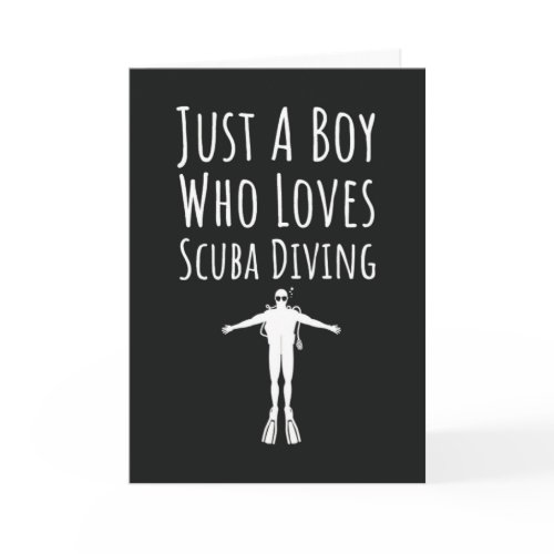 Scuba Diving Cards For Kids Boy Diver