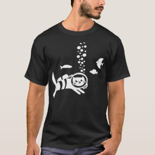 Scuba Diving Cat Snorkeling T-Shirt
