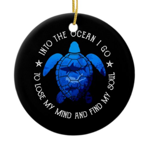 scuba diving ceramic ornament