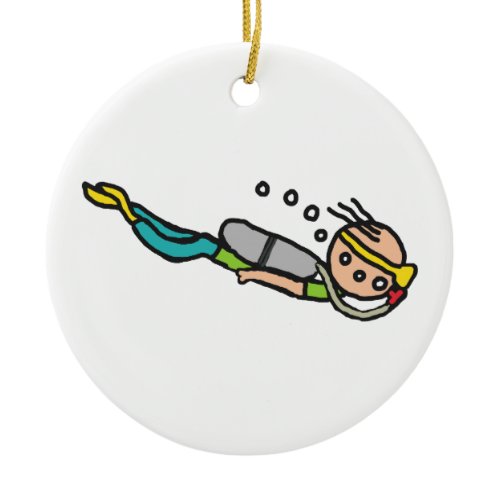 Scuba Diving Ceramic Ornament