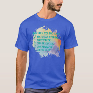 Scuba Diving Checklist diving in a natural reserve T-Shirt