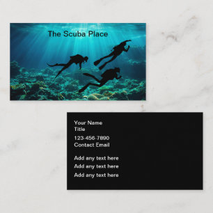 Scuba Diving Class And Equipment Business Card