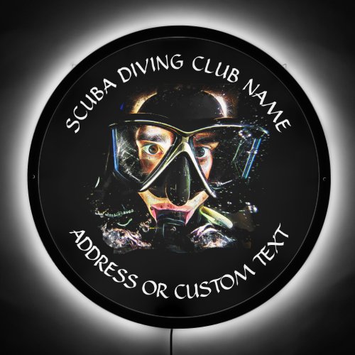 Scuba Diving Club Diving School Scuba School LED Sign