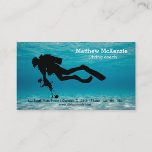 Scuba diving coach business card