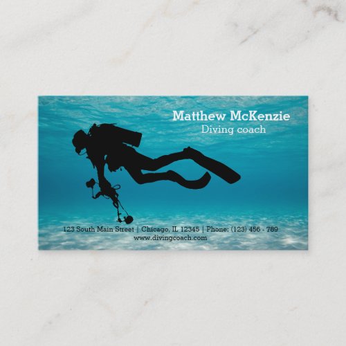 Scuba diving coach business card