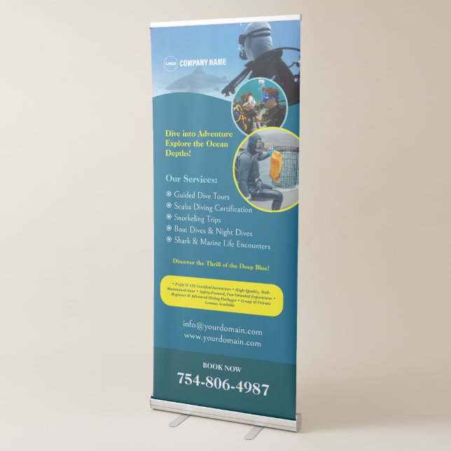 Scuba Diving Course Custom Retractable Banner (3/4)