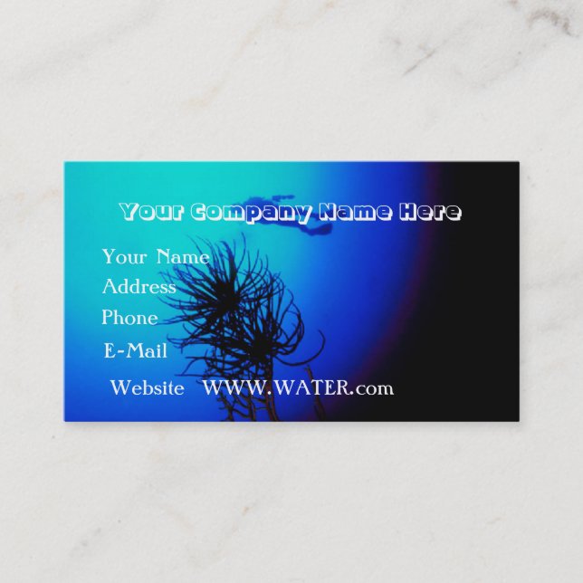 Scuba Diving customizable Business Card (Front)