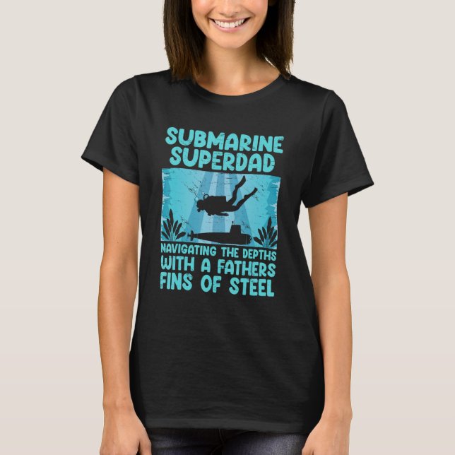 Scuba Diving Dad Skilled Open Water Diver T-Shirt (Front)