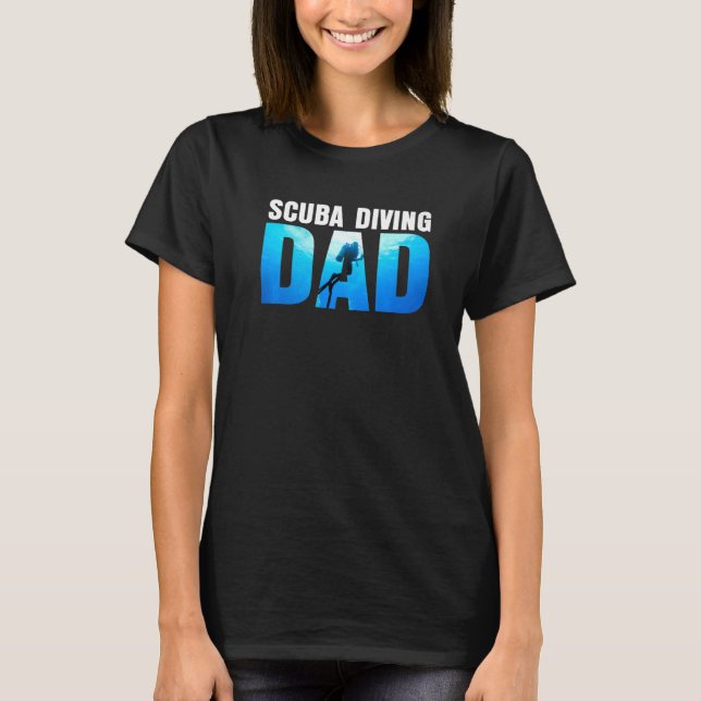 Scuba Diving Dad Snorkeling Freediving Diver Swimm T-Shirt (Front)