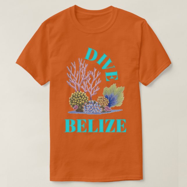 Scuba Diving Dive Belize T-Shirt (Design Front)