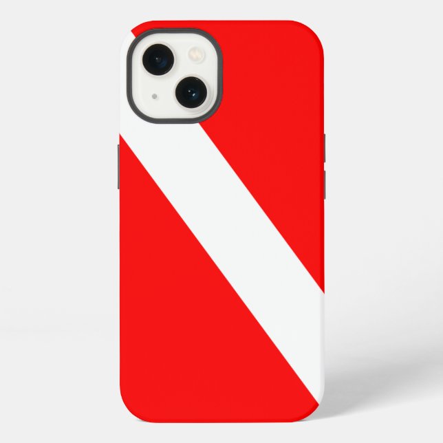 Scuba Diving Dive Flag Iphone Case (Back)