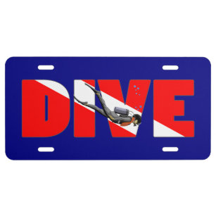 Scuba Diving License Plates | Zazzle