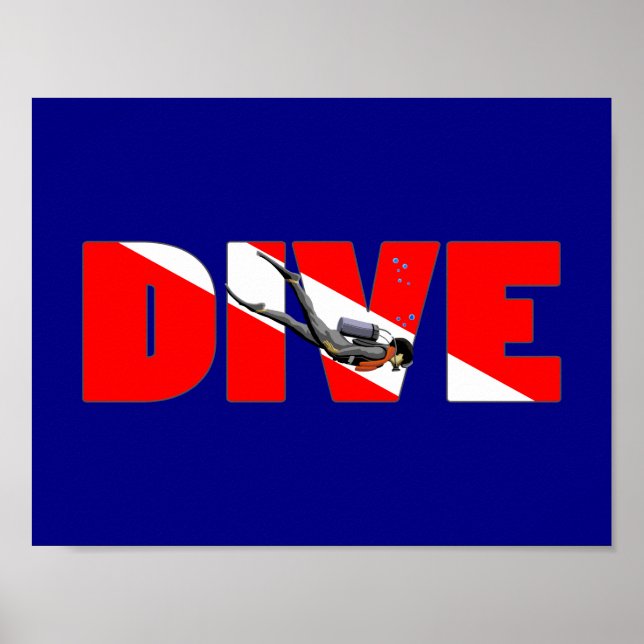 Scuba Diving DIVE Poster (Front)