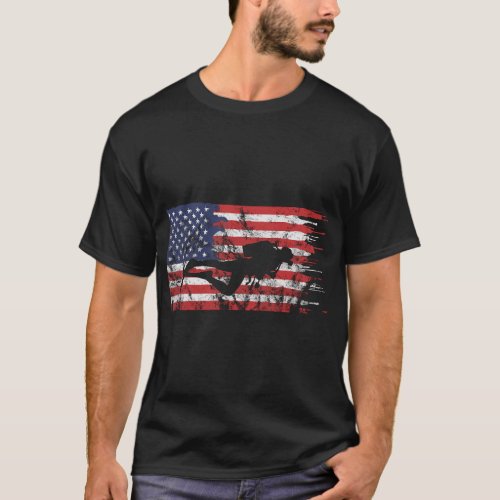 Scuba Diving Diver American USA Flag Ocean T_Shirt