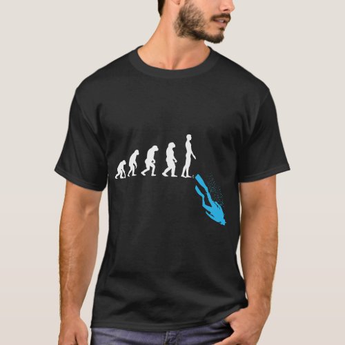 Scuba Diving Diver Funny Human Evolution Ocean Sea T_Shirt