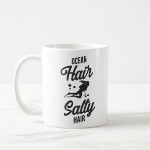 Scuba Diving Diver Girl Ocean Air Salty Hair Coffee Mug