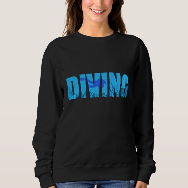 Scuba Diving Diver Reef Ocean Sweatshirt (Front)