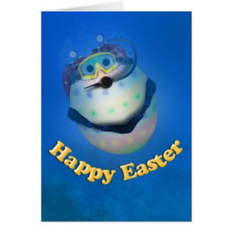 Scuba Diving Easter Egg Downunder Card